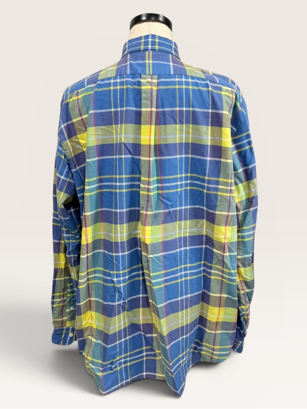 Polo Ralph Lauren XLT 100% Cotton Madras Plaid Button Down Long Sleeve Shirt NWT - Picture 6 of 15